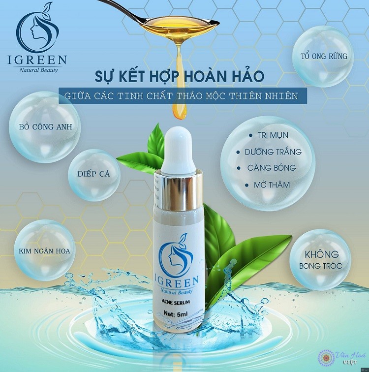 Acne Serum IGREEN - Sản phẩm trị mụn hoàn hảo được chiết xuất từ các thành phần thiên nhiên