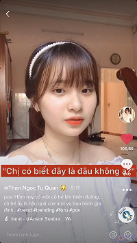 Cô nàng truyền tải thông điệp về bạo lực gia đình thông qua TikTok
