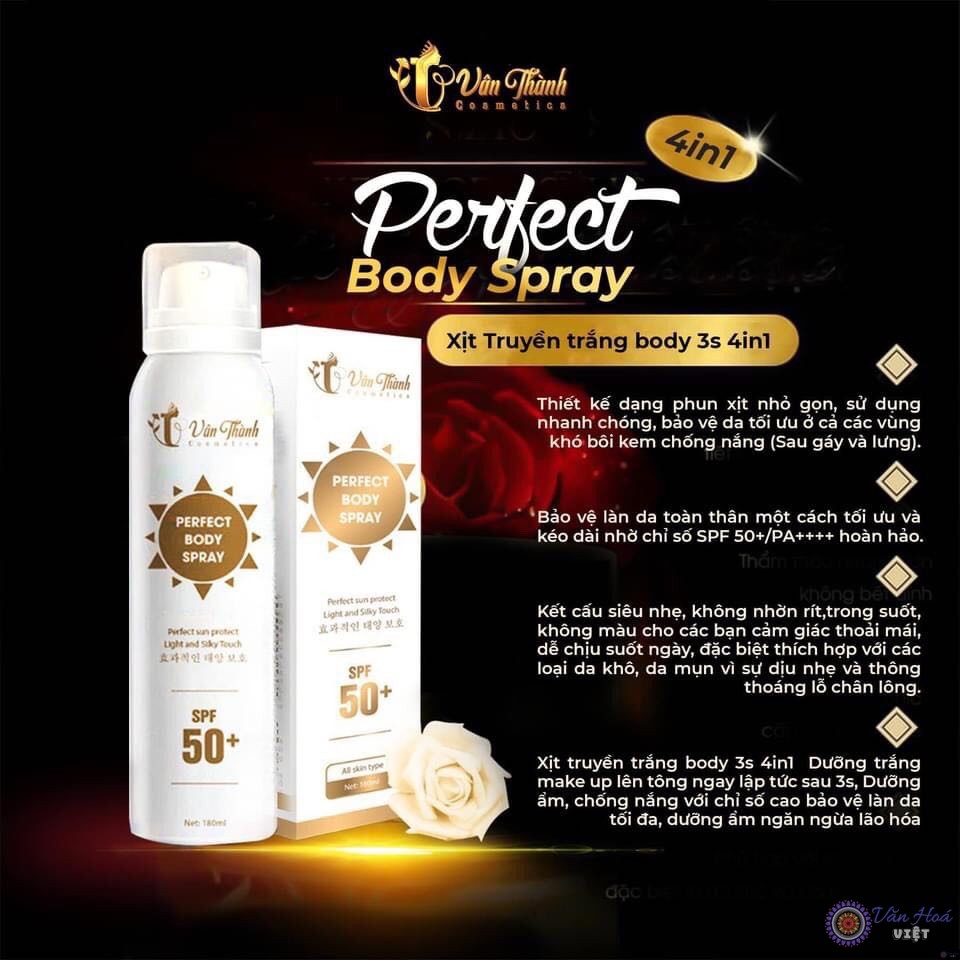 "Xịt truyền trắng body" - một trong những sản phẩm thần thánh của Vân Thành Cosmetics